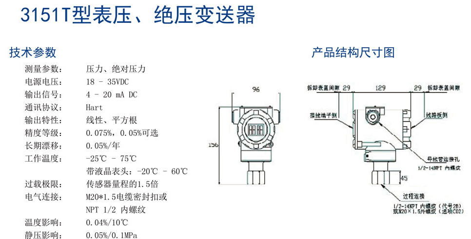 3151系列壓力、差壓變送器(圖2) 3151系列壓力、差壓變送器(圖2)