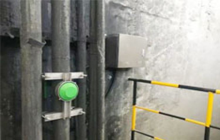 Na-22放射性儀表礦山充填管道密度測(cè)量現(xiàn)場(chǎng)